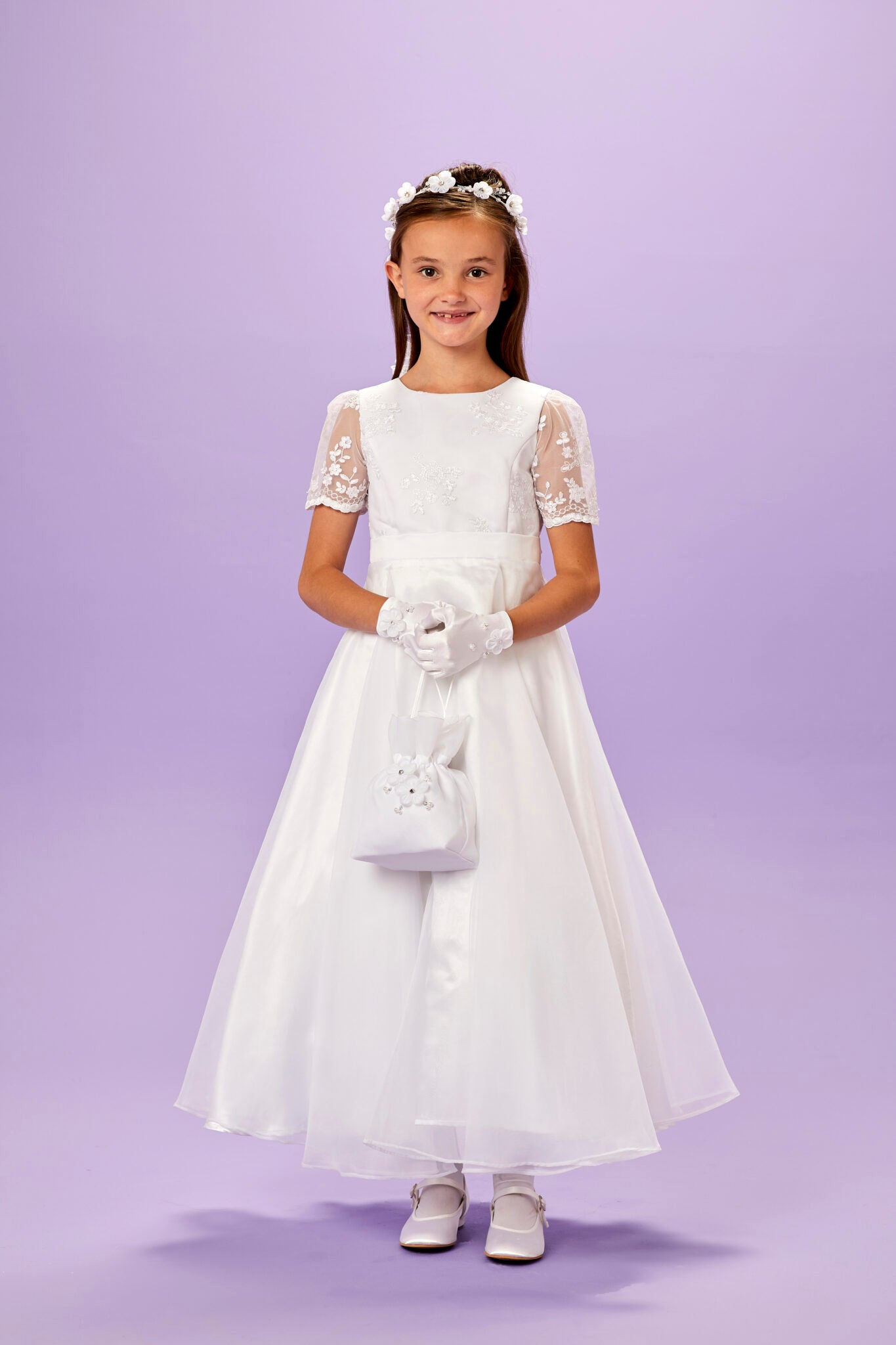 Melissa Ankle Length Holy Communion Dress Peridot Occasion wear