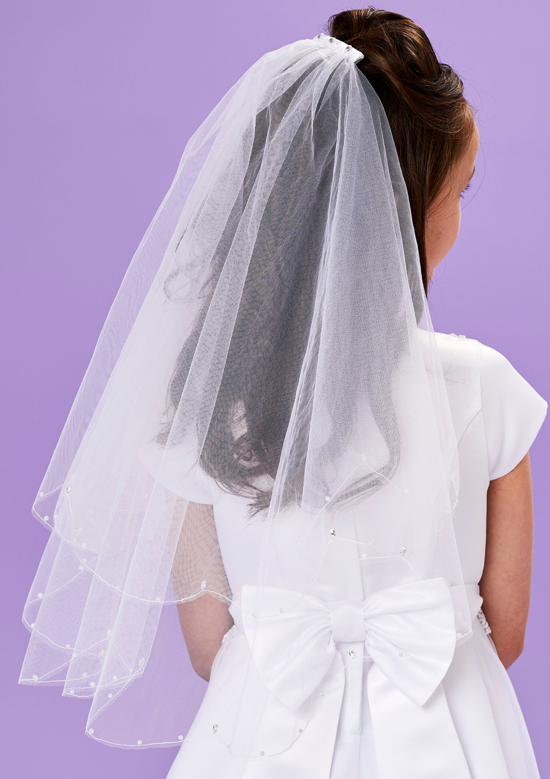 1st communion hot dress with veil