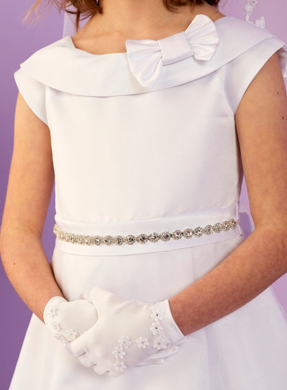 Penny Elegant Shimmering Diamante Communion/Flower Girl Belt