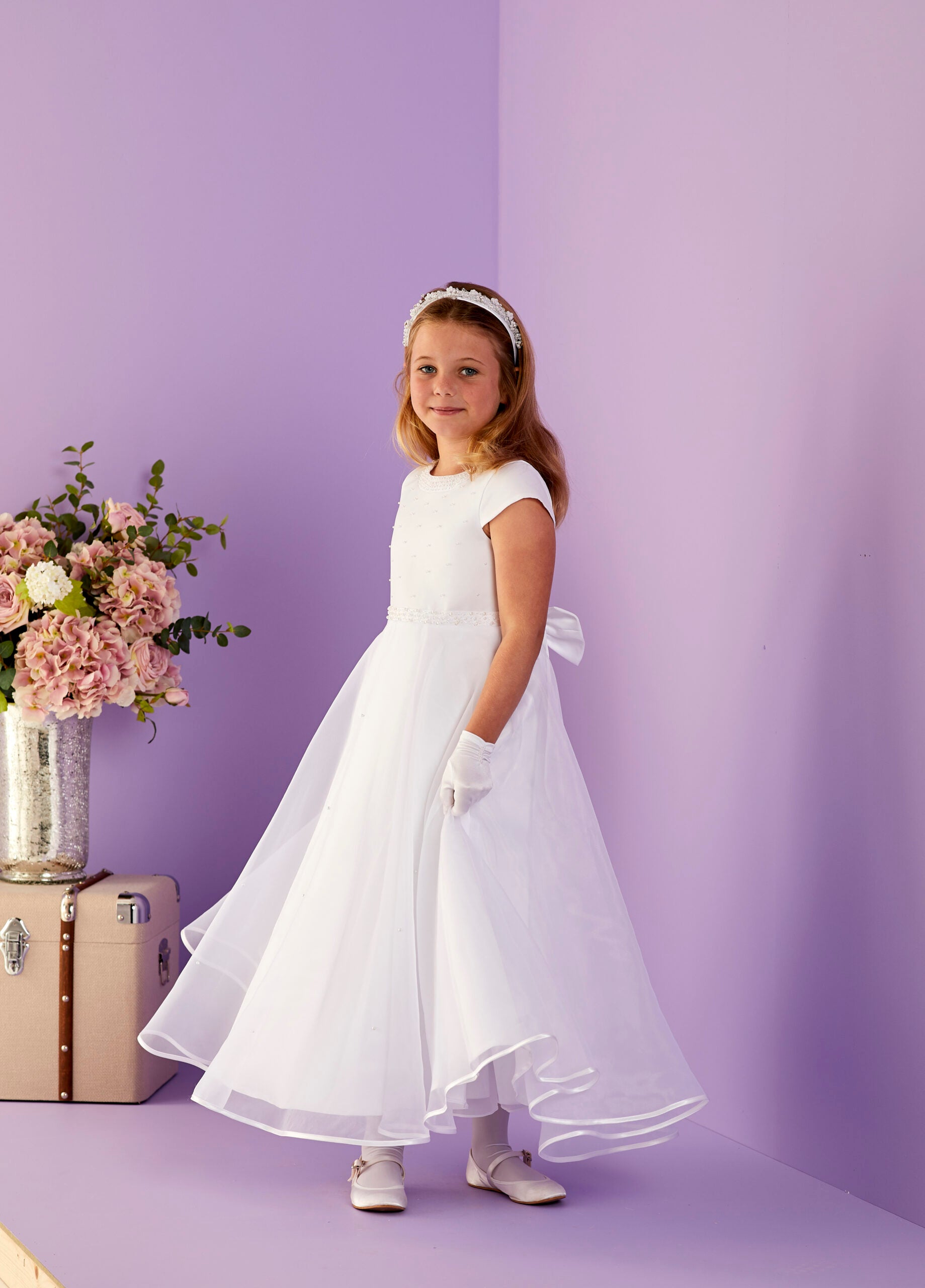 Sweetie Pie - Rosa Bella White Communion Dress - RB636 – Kouture Kids Ni